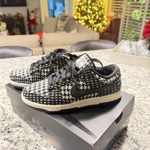 Nike Black and Harris Tweed Sneakers